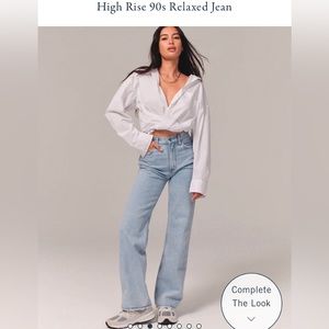 NWT Abercrombie & Fitch High Rise Relaxed Jeans - 30 Long